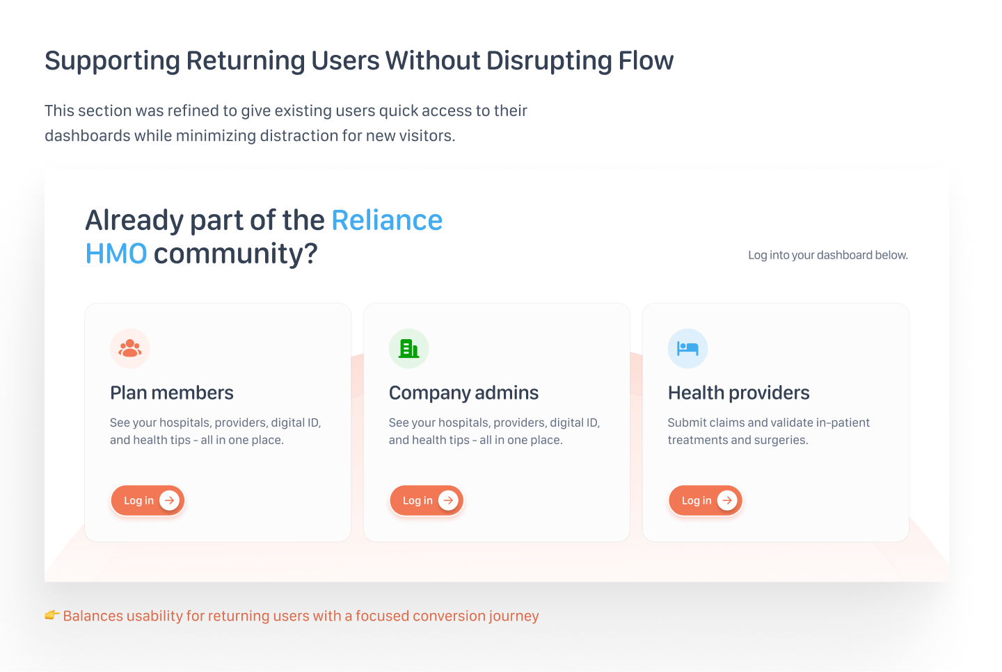 Supporting Returning Users Without Disrupting Flow